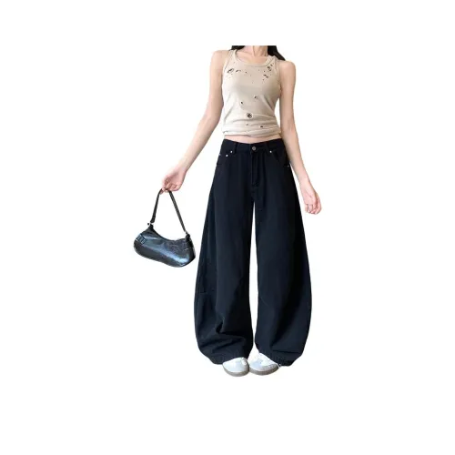 HTHK Черные Женские Джинсы