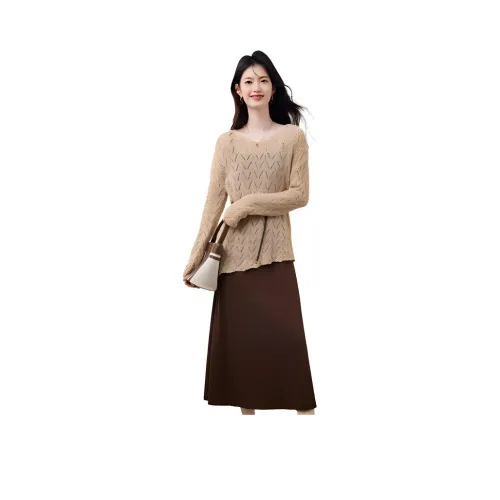 XINFEIYU Комплект с юбкой Женские Кофе