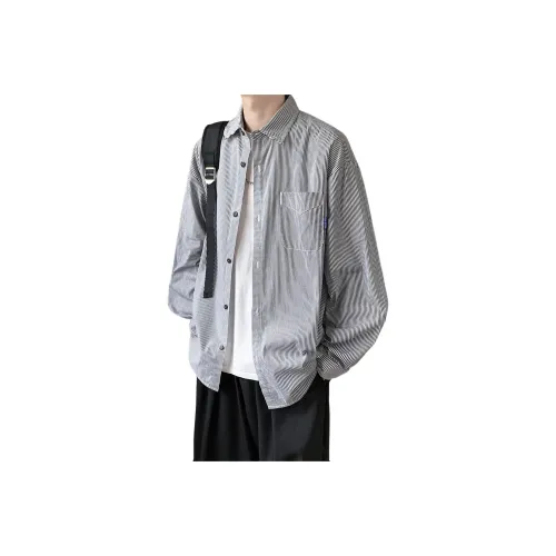 WHAZLAB Длинный рукав рубашка пальто унисекс