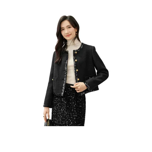 SENTUBILA Классическое черное женское короткое пальто