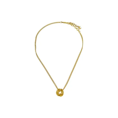 CHANEL CC Золотое Покрытие Ожерелья Женские Золото