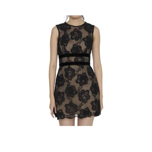 Self Portrait Slip Dress Women's Black Self Portrait Slip Платье Женское Черное