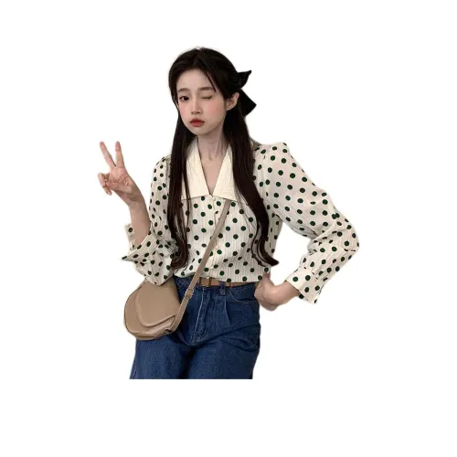 PASSCODIO Рубашка Женская в горошек