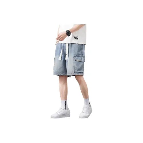 Fakeyoung Винтажные синие унисекс джинсовые шорты