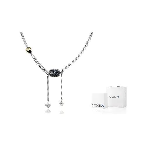 VOEX Цветное стекло Ожерелье Серебряное Мужское