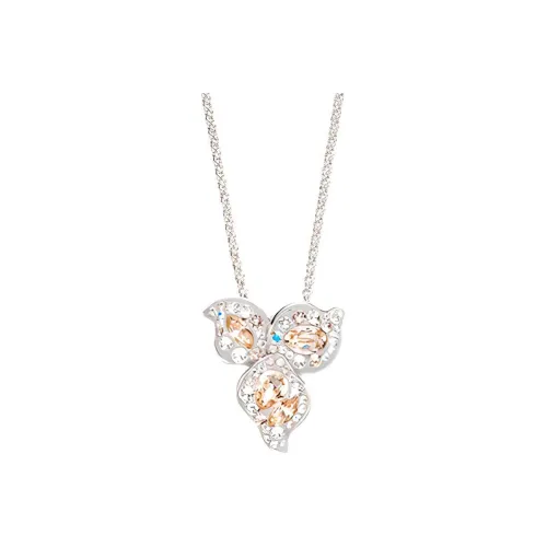 Swarovski Graceful Bloom Кристальные ожерелья Белый, золотой покрытый Женские