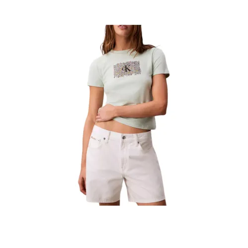 Calvin Klein Бирюзовые Женские Футболки