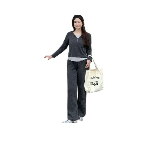 DOSOHEB Повседневный костюм женский серый