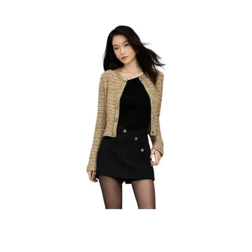 BEBE Куртки и Пальто Женские Светло-Золотого Цвета