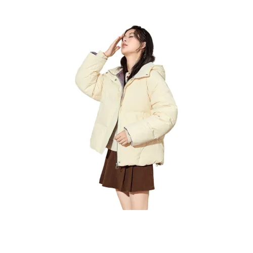 Tonlion Пуховик Женские Миндально-белый