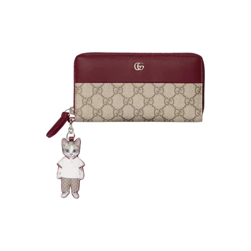 GUCCI Yuko Higuchi Коллаборация Кожа Кошелек Женские Красный