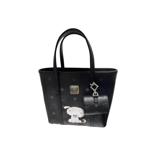 MCM Карандаш SHIN Chan Коллаборация кожа сумка-тоут мини женский черный