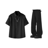 Black Shirt + Black Pants [High Quality, Heavy Weight, Upgraded]  
Черная рубашка + черные штаны [Высокое качество, тяжелый вес, улучшенный]