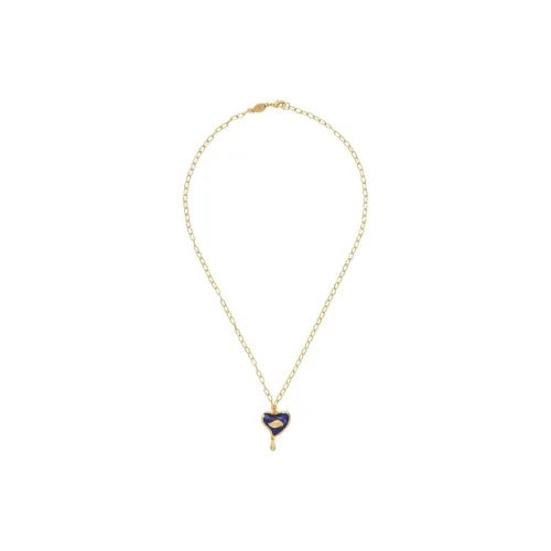 Pamela Love 14K Gold Recycled Brass Lapiz Lazuli Necklaces Women's Gold