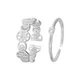 Кольцо Комплект (Восьмиконечная звезда + Маленький сахарный кубик)