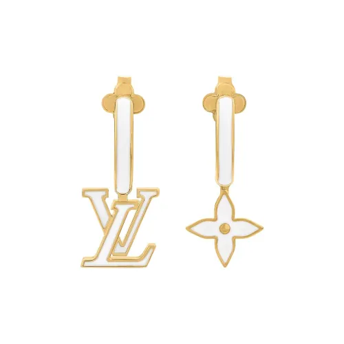 LOUIS VUITTON Эмаль Серьги Женские Золото
