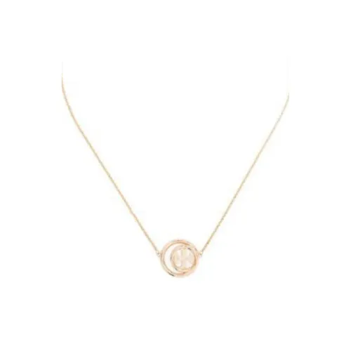 TORY BURCH Латунь Нержавеющая сталь CUBIC Циркон Ожерелья Женские Золото