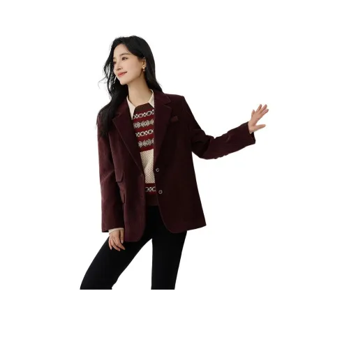 OUNIXUE Бизнес-костюм женский цвет каштановый фиолетовый