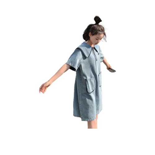 TEME Короткий рукав Платье Женское Цвет на изображении