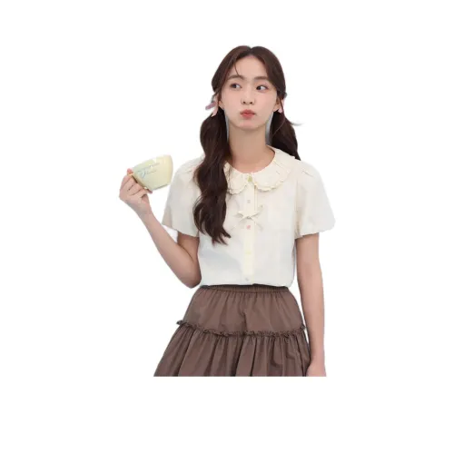 ZIHAN Бежево-золотые Женские Рубашки