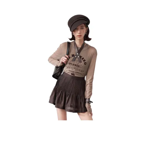 JORYAweekend Стандартная T-рубашка Женская Светлый кофейный