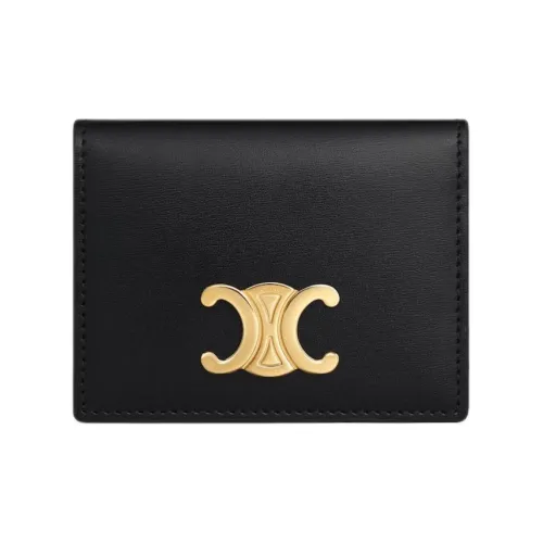 CELINE Кожа Картхолдер Стандартный Женский Черный