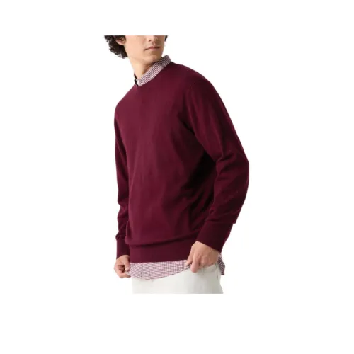 UNIQLO Кашемир Свитер Унисекс Темно-Красный