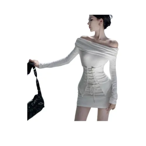 YINLEI Длинное платье с длинными рукавами женское