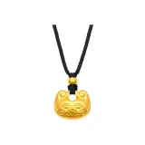 Черный символ благополучия, маленькая подвеска Fu, ожерелье