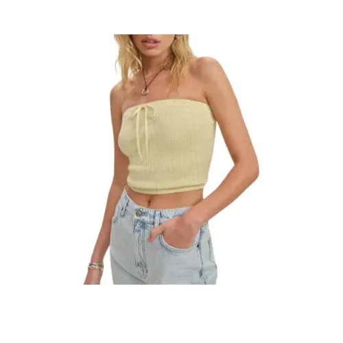 Reformation Zazie Хлопок Без бретелей Свитшот Без бретелей Топ Женские