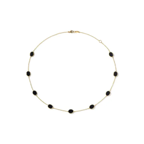 IPPOLITA 18К золото агат ожерелья унисекс черный
