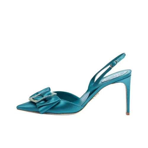 RENE CAOVILLA Sara Низкий каблук Высокий каблук 8 см Женский Светло-синий