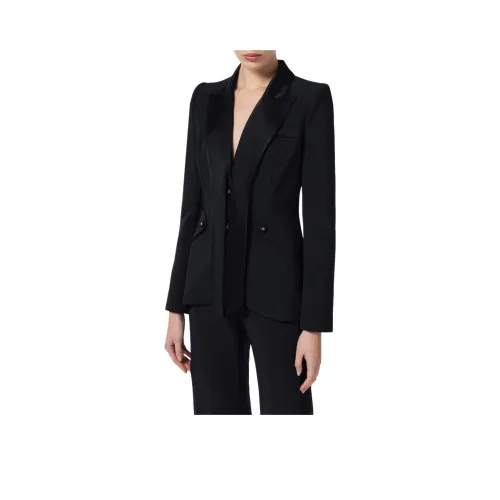 Elisabetta Franchi Бизнес-костюм пальто женское черное