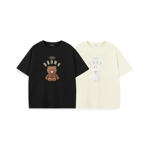 LINE FRIENDS Бурый медведь T-рубашка унисекс