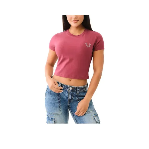 TRUE RELIGION T Рубашка Женская Светло-Красная