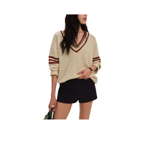 REFORMATION Sienna OVERSIZED Хлопок V-образный вырез Свитер Женские