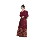 Двухкомпонентный комплект (Китайский стиль рубашка + юбка Qinglei с изображением лошади)
