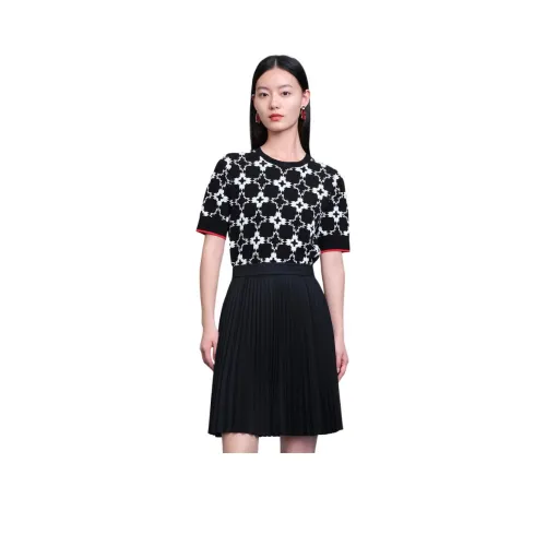 JZ. ANNAKRO Трикотаж Женский Цветочный Черный