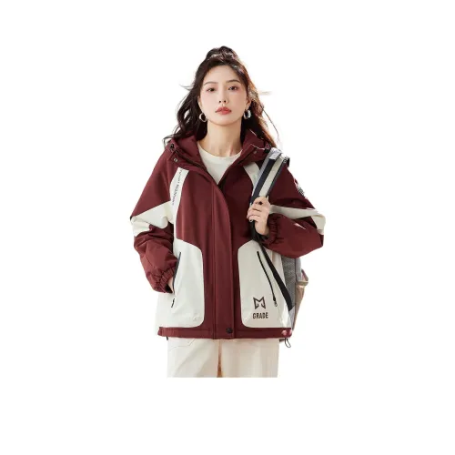 TERRE BLEUE Хлопковый пуховик женский красный