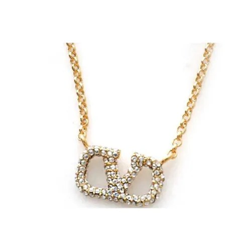 Valentino Crystal Necklaces Женские Золотой