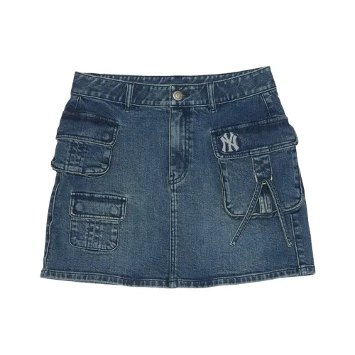 Mlb Base Logo New York Yankees Джинсовые короткие юбки Женские