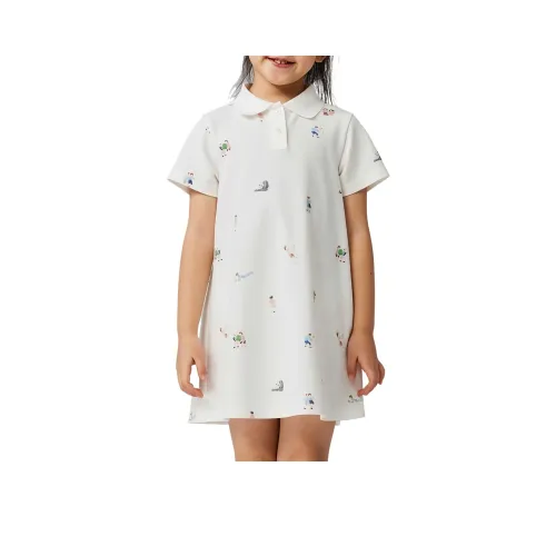 Mitti Платье Full Узор Натуральный Белый Дети Возраст 3-7 Лет