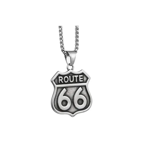 66ROUTE 66 Титановые стальные ожерелья унисекс
