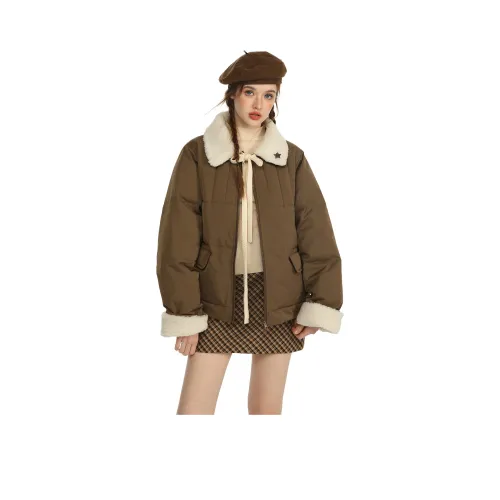 FPMZ Хлопковый пуховик женский коричневый