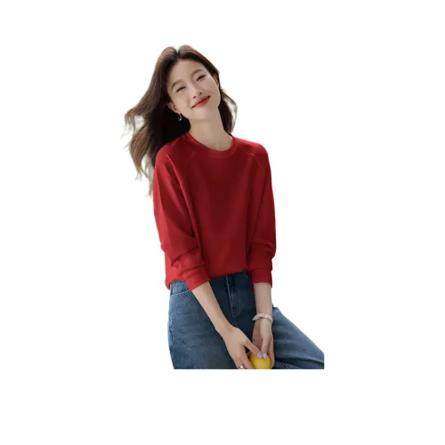 Mo Han Yi Mei FW24 Толстовка Женская Кирпично-красная