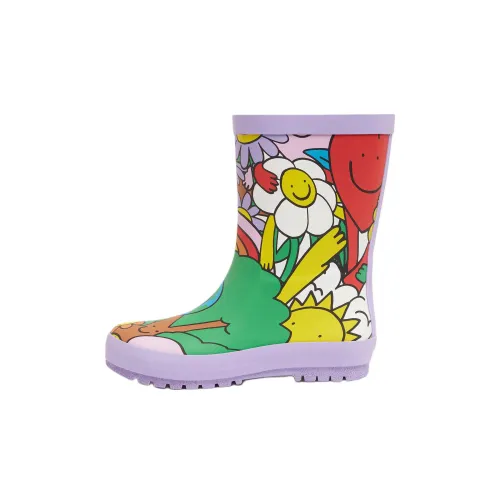 Stella McCartney Земля Friends Высокий Топ Детские Резиновые Сапоги Фиолетовые Детские