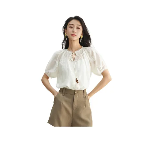 XIRAN Абрикос Женские Рубашки