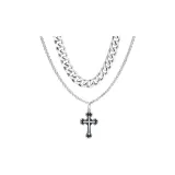 Крест Кубинский Двойной Цепь Ожерелье