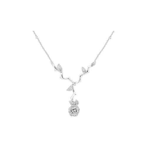 DIOR Diamond Necklaces Unisex Silver DIOR Диамантовые ожерелья Унисекс Серебряный