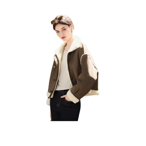 TOUCH Cropped Jacket Women's Dark Coffee
